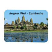Angkor Wat en reflectie in het meer - Cambodja Magneet (Horizontaal)