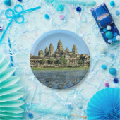 Angkor Wat en reflectie in het meer - Cambodja Papieren Bordje (Feest)