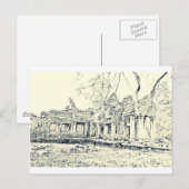 Angkor Wat Sketch Briefkaart (Voorkant / Achterkant)