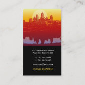 Angkor Wat Sunset Carte de visite moderne Silhouet (Dos)
