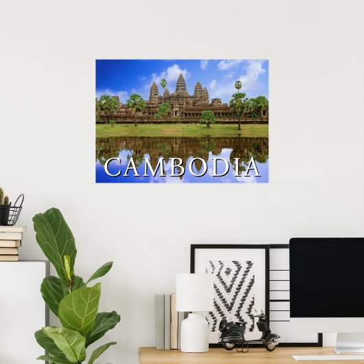 Angkor Wat-tempel | Kampuchea, Cambodja Poster (Thuiskantoor)
