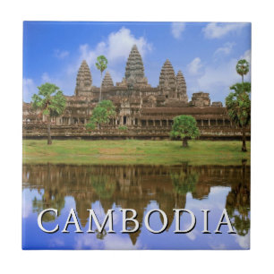 Angkor Wat Tempel Kampuchea, Cambodja Tegeltje