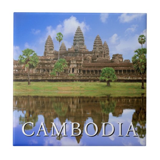 Angkor Wat-tempel | Kampuchea, Cambodja Tegeltje (Voorkant)