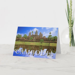 Angkor Wat Tempel   Kampuchea, Cambodja   Verjaard Kaart