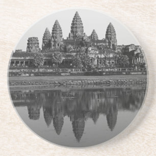 Angkor Wat Temple Cambodia Foto Oudere Geschiedeni Zandsteen Onderzetter
