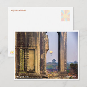 Angkor Wat Zonsopgang Ballon – Ansichtkaart Feestdagenkaart