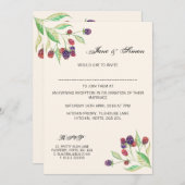 Anglais Blackberry Botanical Soirée Invitation (Devant / Derrière)