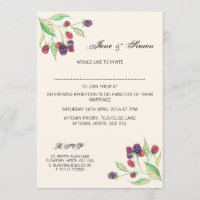 Anglais Blackberry Botanical Soirée Invitation