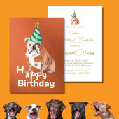 Anglais Bull Dog Anniversaire Fête Invitation