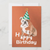 Anglais Bull Dog Anniversaire Fête Invitation (Devant)