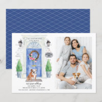 Anglais Bulldog Door Photo Moving Faire-part