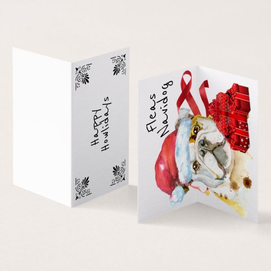 Anglais bulldog xmas sac cadeaux rouges do-it-your (Inside and Outside)