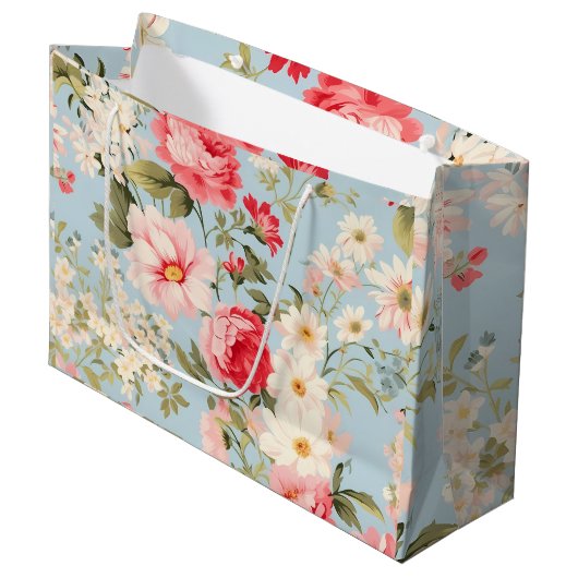 Anglais Campagne Flower Garden Sac cadeau (Devant Angle)