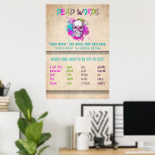 Anglais Classe MOTS MORTS Poster (Bureau à domicile)