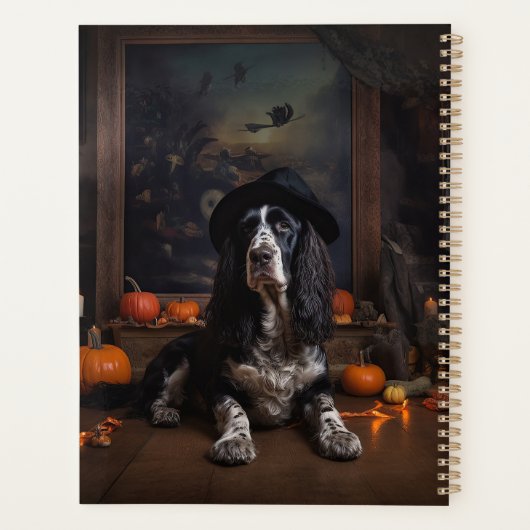 Anglais Cocker Espagnol Citrouille Halloween effra (Dos)