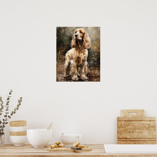 Anglais Cocker Spaniel Dog Art Imprimer Poster (Cuisine)