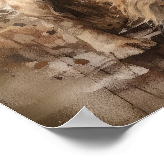 Anglais Cocker Spaniel Dog Art Imprimer Poster (Coin)