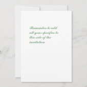 Anglais Cottage Garden Invitation (Dos)