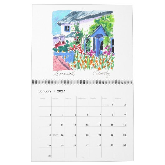 Anglais Country Cottages 2013 Calendrier (Jan 2027)