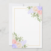 Anglais Country Garden Foil Faire-part de mariage (Dos)