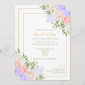 Anglais Country Garden Foil Faire-part de mariage (Devant / Derrière)