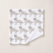 Anglais Crème Golden Retriever mignon chien Motif (Gant de toilette)