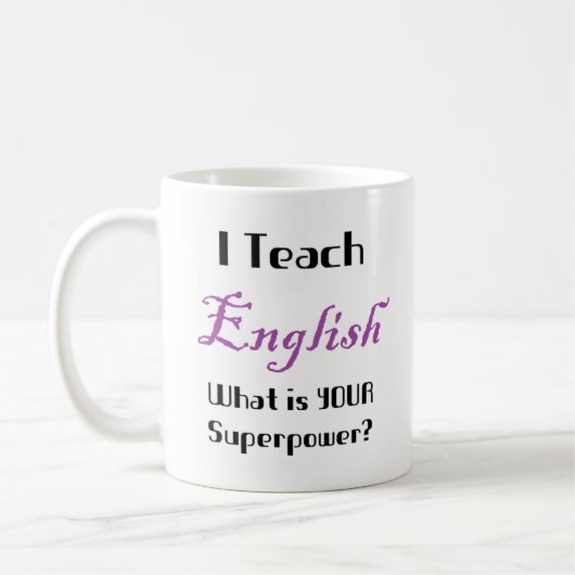 anglais enseigner café tasse (Gauche)