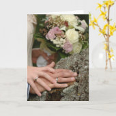 Anglais gallois, carte bilingue du jour de mariage (Fleur jaune)