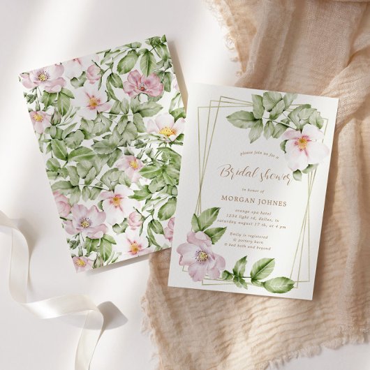 Anglais Garden Floral Fête des mariées Invitation