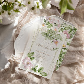 Anglais Garden Floral Fête des mariées Invitation