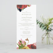 Anglais Garden Programme de mariage Vintage Rose (Debout devant)
