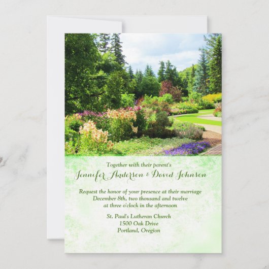 Anglais Gardens Custom Wedding Invitation (Devant)