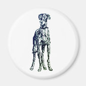Anglais Greyhound Breed Magnet (Devant)