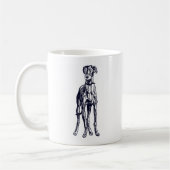 Anglais Greyhound Race Coffee Mug (Gauche)