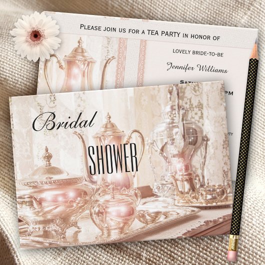 Anglais High Tea Bridal Show Invitation