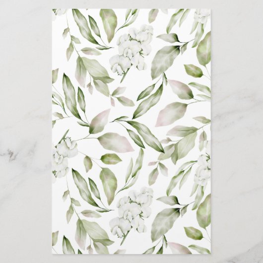 anglais jardin élégant monogramme papeterie (Dos)