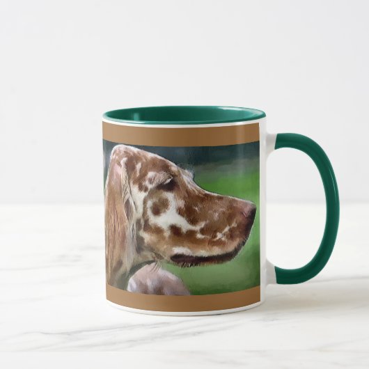 Anglais Setter Art Cadeaux Mugs (Droite)
