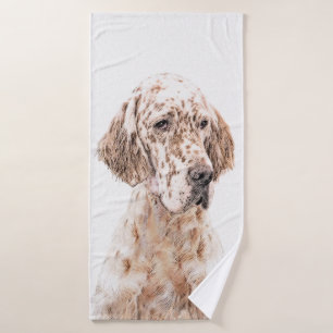 Anglais Setter Orange Belton Peinture Chien Art