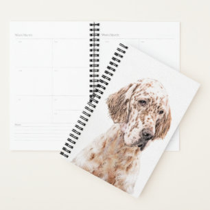Anglais Setter Orange Belton Peinture Chien Art