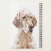 Anglais Setter Orange Belton Peinture Chien Art (Dos)