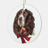 Anglais Springer espagnol ornements de Noël (Gauche)