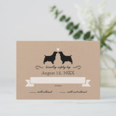 Anglais Springer espagnol Silhouettes mariage RSVP (Debout devant)