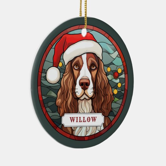 Anglais Springer Spaniel Ceramic Circle Ornement (Droite)