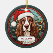 Anglais Springer Spaniel Ceramic Circle Ornement (Devant)