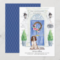 Anglais Springer Spaniel Door Moor Faire-part
