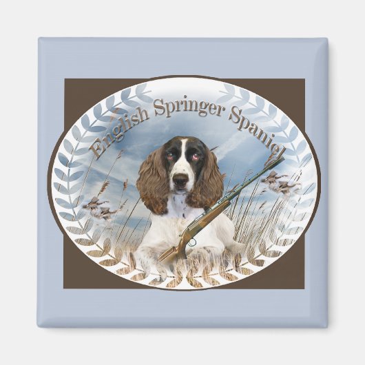 Anglais Springer Spaniel Hunts Magnet (Devant)
