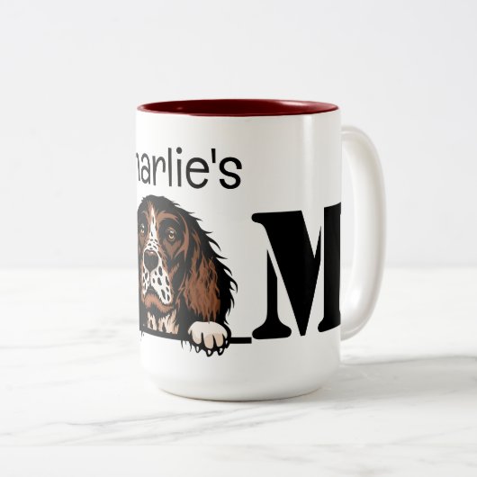 Anglais Springer Spaniel Personnalisé Maman Mug (Devant droit)