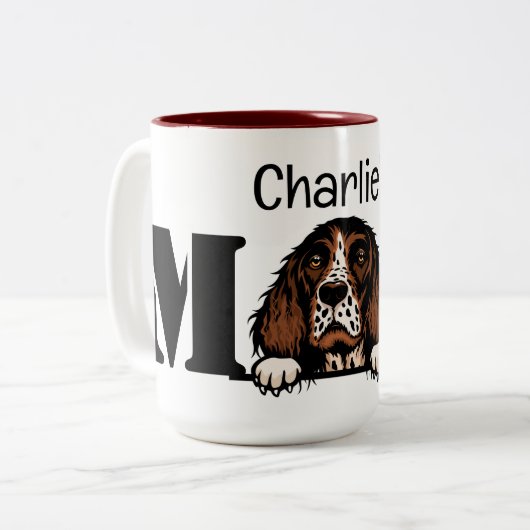Anglais Springer Spaniel Personnalisé Maman Mug (Devant gauche)