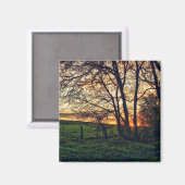 Anglais Sunset Sunset HDR art frigo aimant (Recto/Verso)