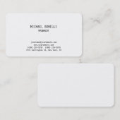 Angle arrondi simple blanc gestionnaire carte de v (Devant / Derrière)